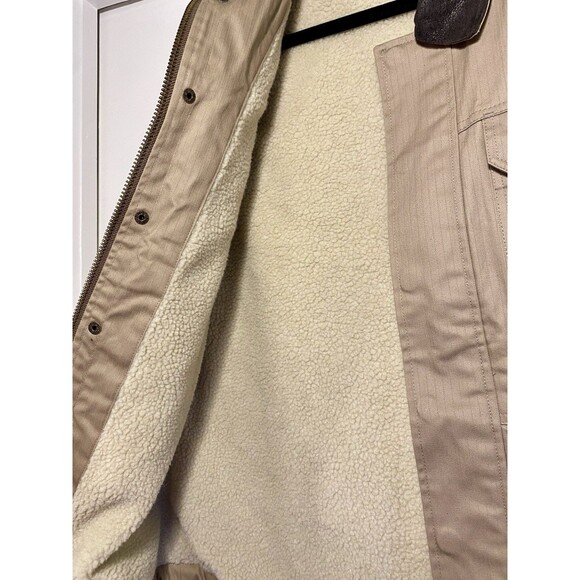 Cody James Vest Mens Size Large Tan Brown Sherpa Lined Western Cowboy Outdoors - Picture 4 of 8